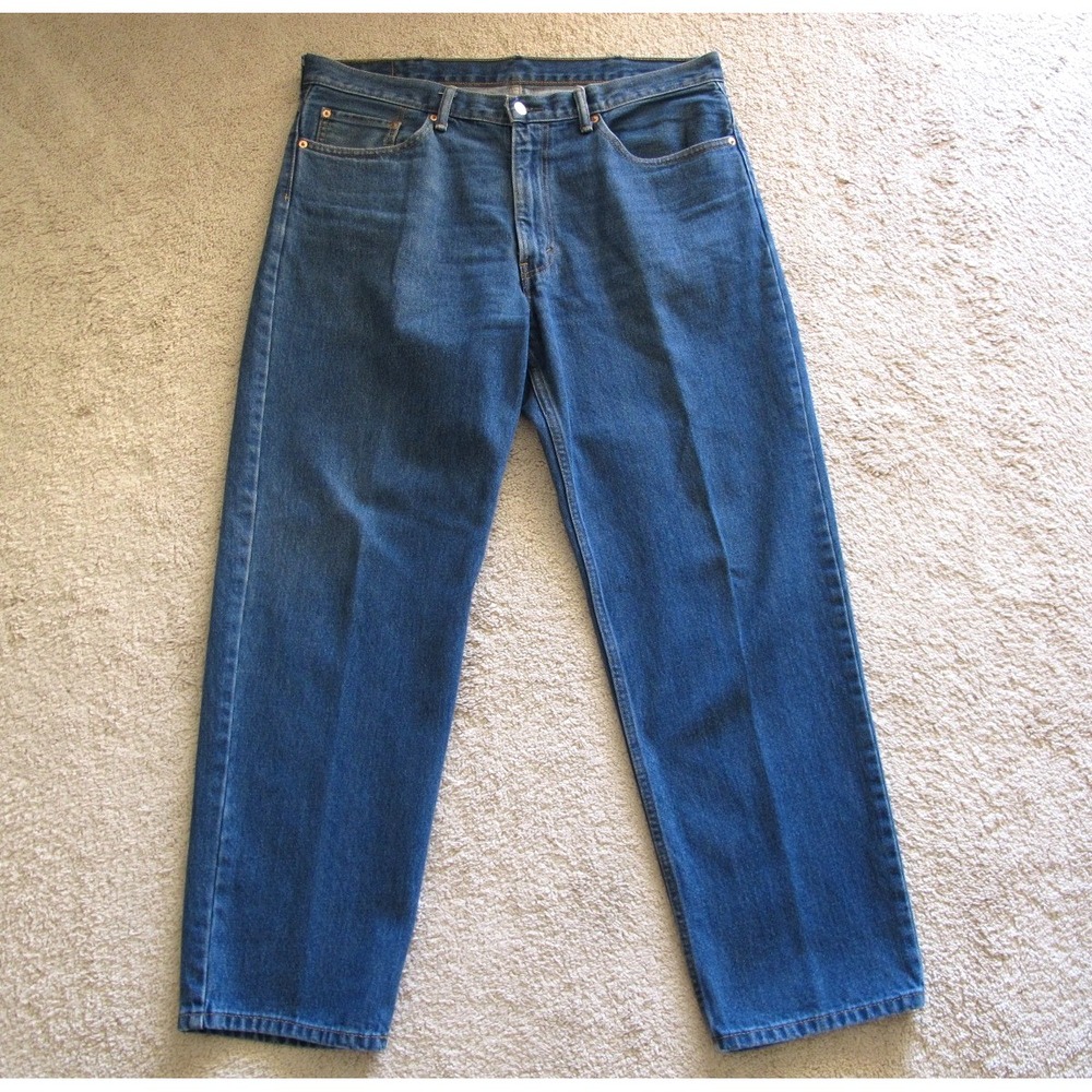 Levi's 550 Relaxed Fit Blue Denimβ Cotton Jeans Men's Size 38 x 30